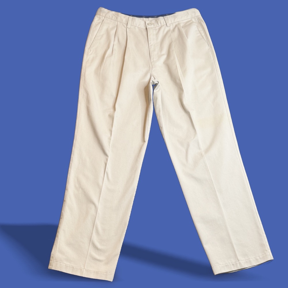 Dockers Pleated Khaki Pants Mens‎ Relaxed Fit Cotton Blend Size 36x34